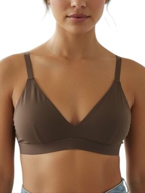 SKIMS Fits Everyone Triangle Bra Bralette Jasper Brown 3X NWT